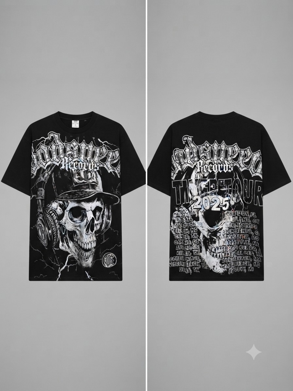 GODSPEED Black Graphic Skull Print Men’s T-Shirt